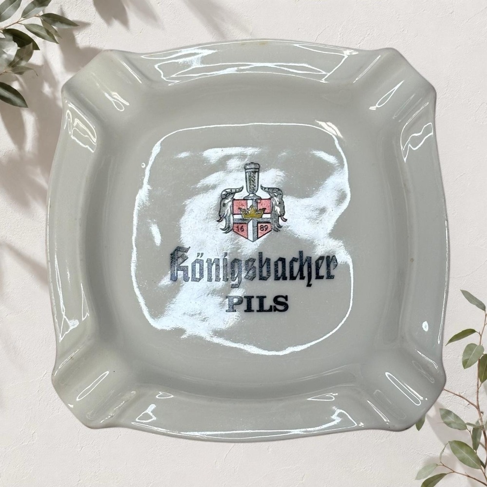Vintage Rastal Konigsbacher Pils Porcelain Ashtray Germany Beer Breweriana 6"
